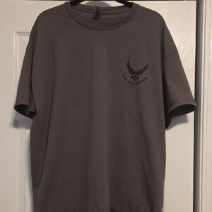 Gildan Air Force  Charcoal Short Sleeve Tee